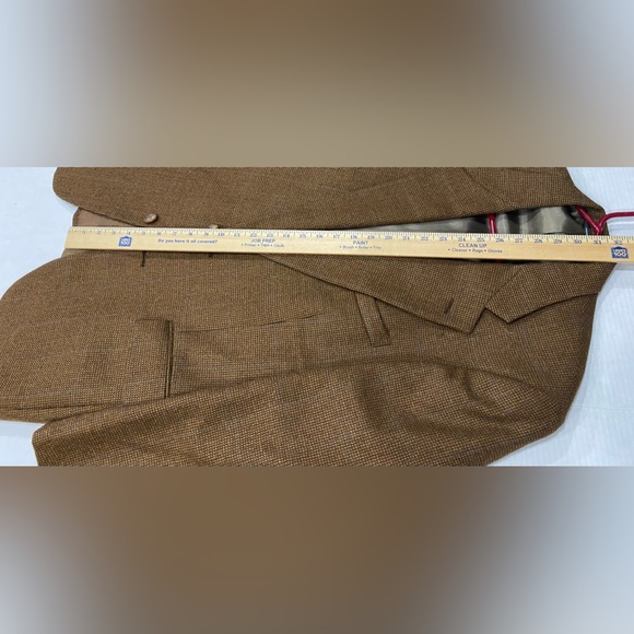 Ralph Lauren Chaps Mens Brown Blazer Measurements In Pics - Picture 10 of 13